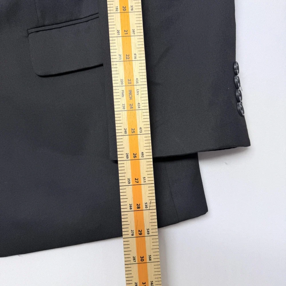 Haggar Suit Up System Mens 44R Black 2 Button Blazer Jacket HZ00222 001 Regular